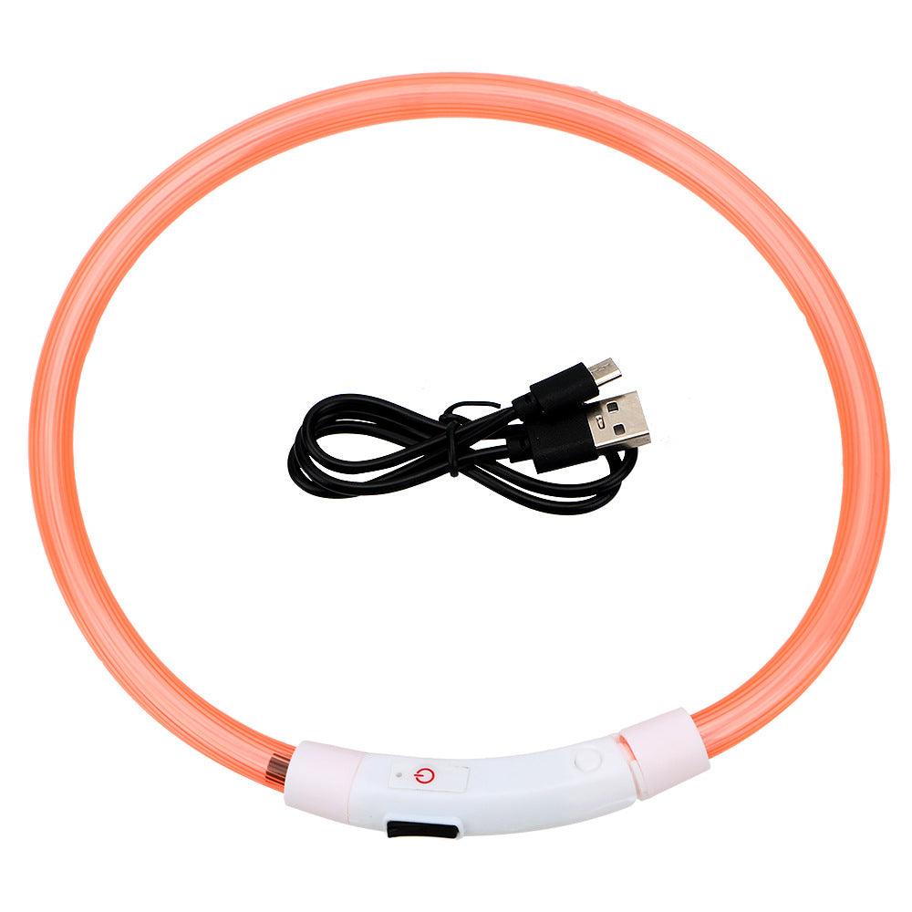 USB Rechargeable Glow In The Dark Pet Collar