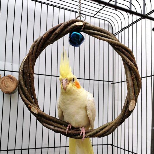 Rattan Ring Bird Cage Chewing Toy