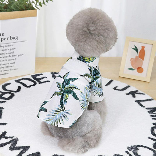Summer Breeze Breathable Cotton Hawaiian Pet Shirt