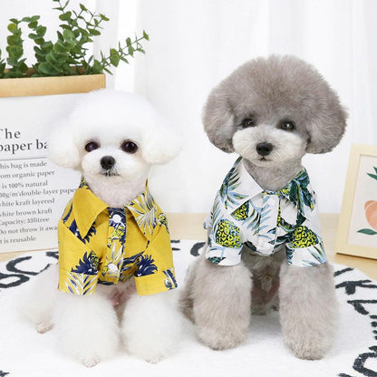 Summer Breeze Breathable Cotton Hawaiian Pet Shirt