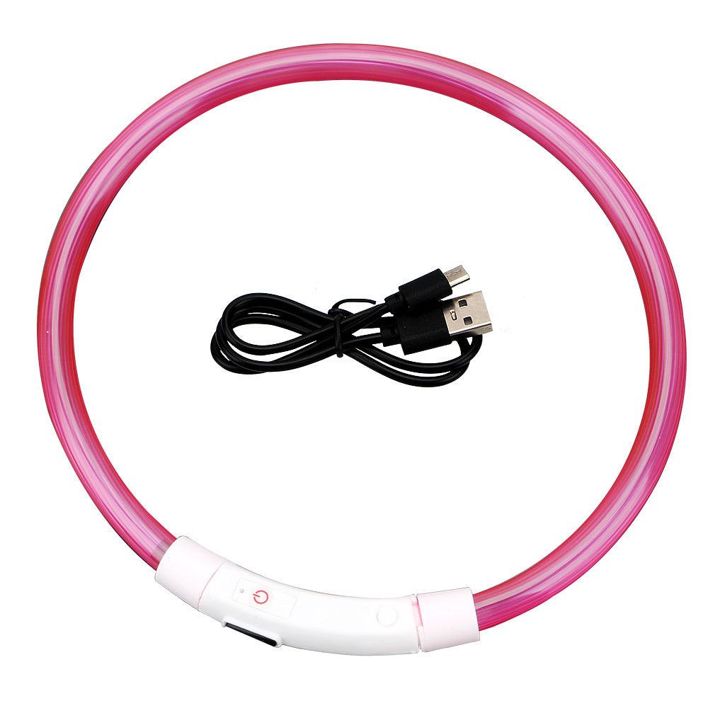 USB Rechargeable Glow In The Dark Pet Collar