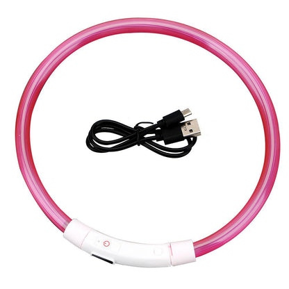 USB Rechargeable Glow In The Dark Pet Collar