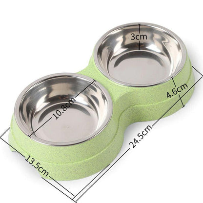 Stainless Steel Double Pet Feeder
