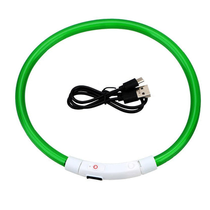 USB Rechargeable Glow In The Dark Pet Collar