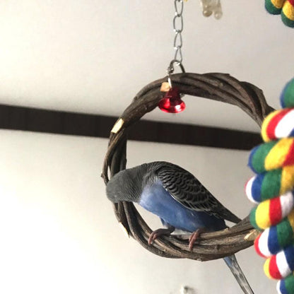 Rattan Ring Bird Cage Chewing Toy