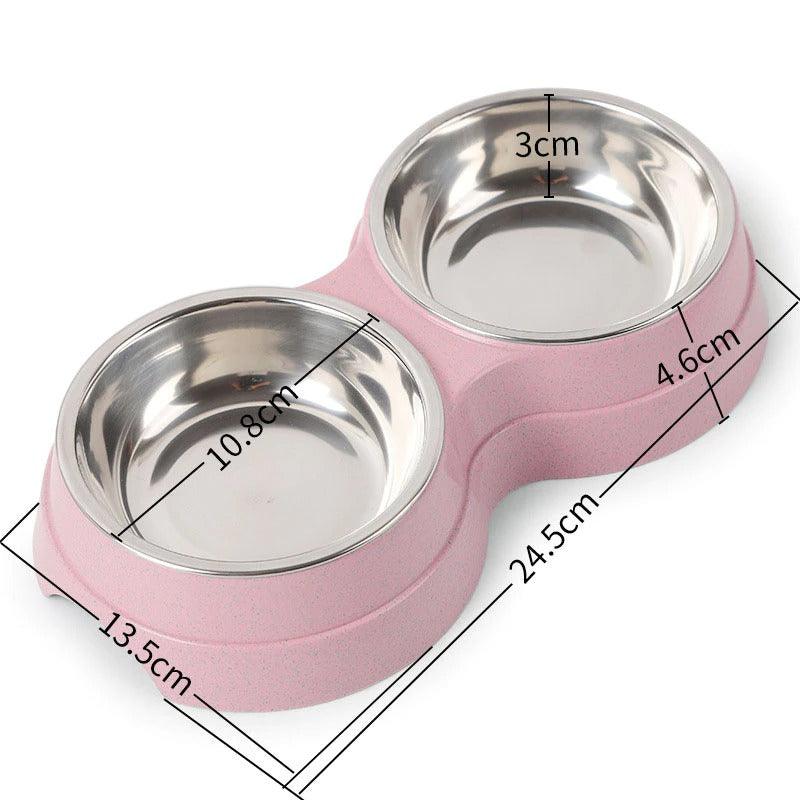 Stainless Steel Double Pet Feeder
