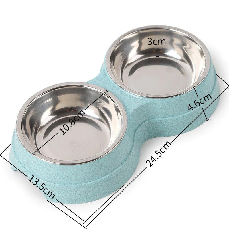 Stainless Steel Double Pet Feeder