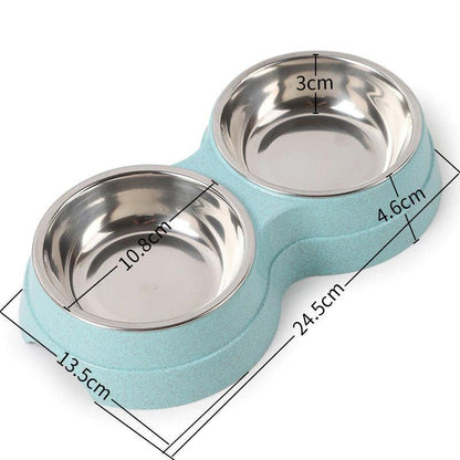Stainless Steel Double Pet Feeder