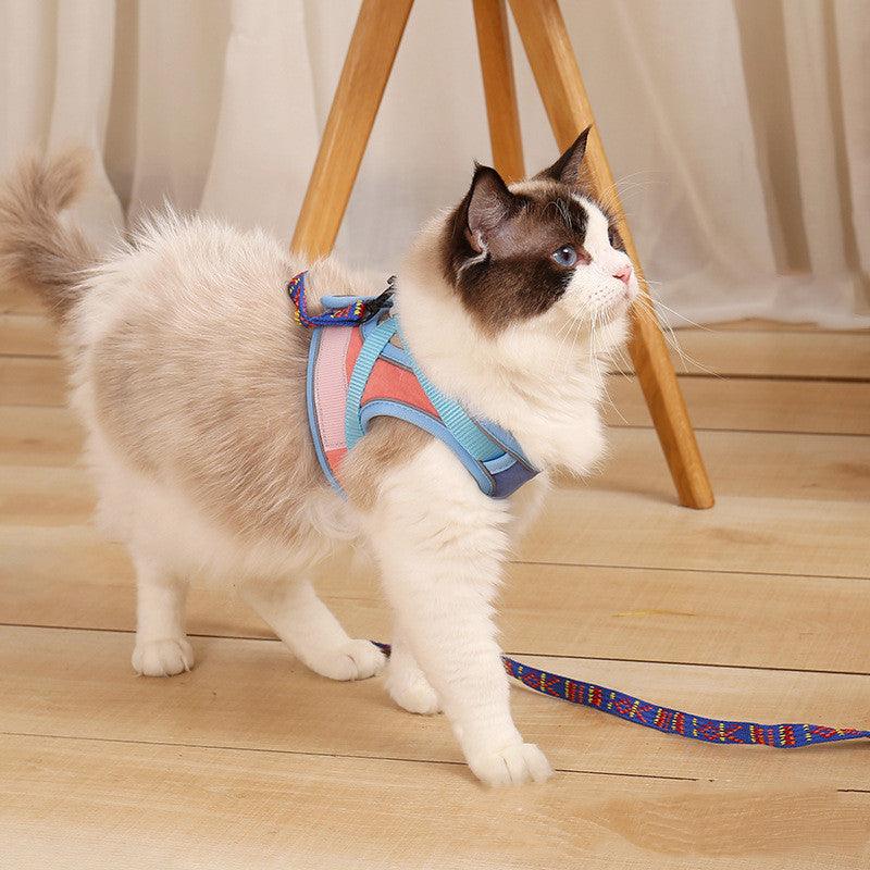 Escape Proof Reflective Cat Harness Leash Set