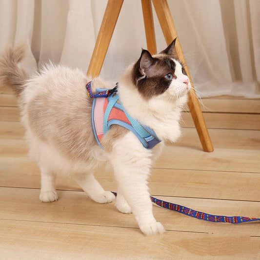 Escape Proof Reflective Cat Harness Leash Set