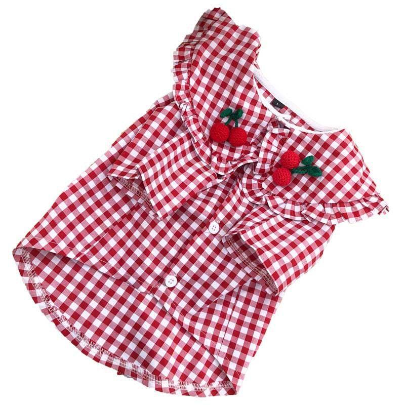 HandMade Checkered Summer Cotton Dog Shirt