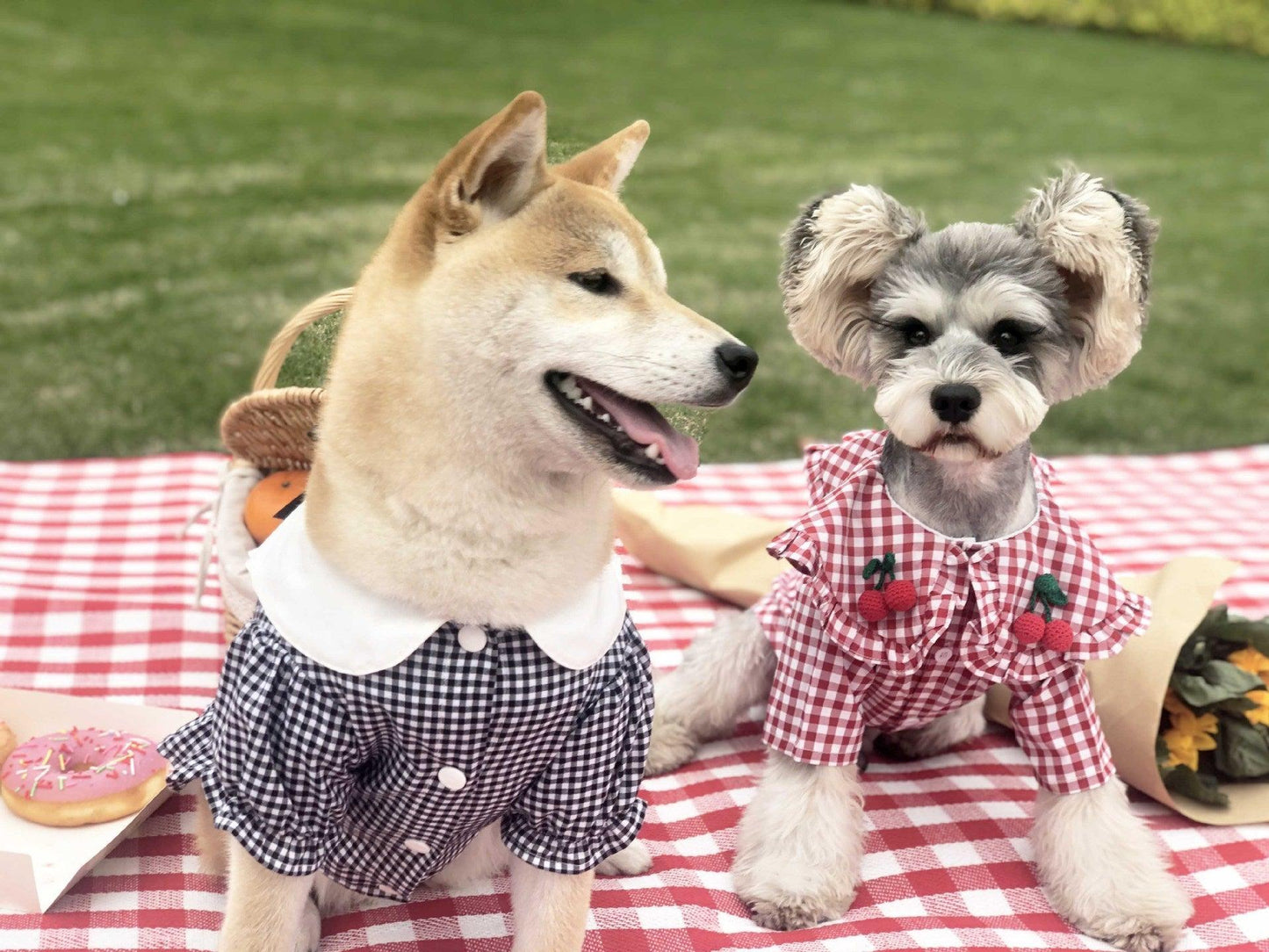 HandMade Checkered Summer Cotton Dog Shirt