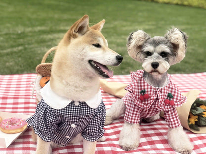 HandMade Checkered Summer Cotton Dog Shirt