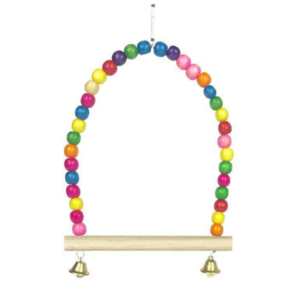 Colorful Beaded Bird Swing