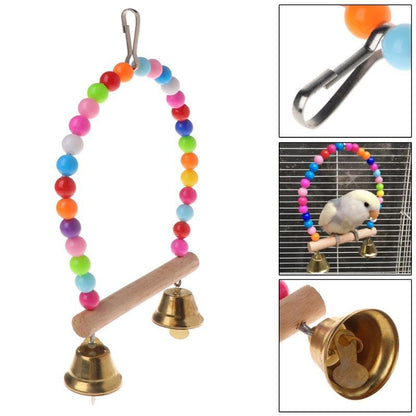 Colorful Beaded Bird Swing