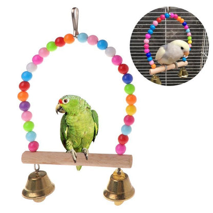 Colorful Beaded Bird Swing