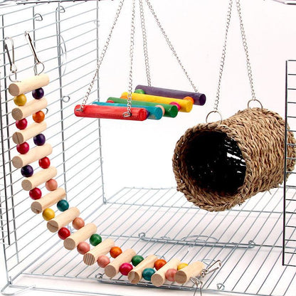 Colorful Wood Parrot Playground
