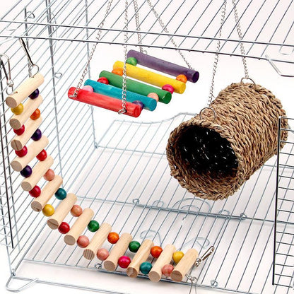 Colorful Wood Parrot Playground