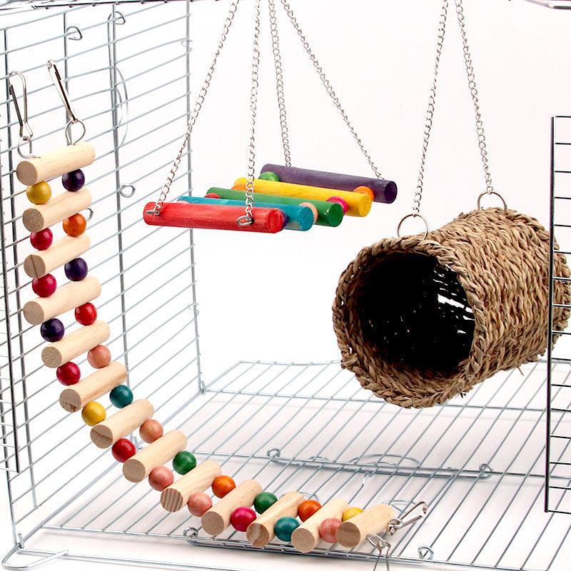 Colorful Wood Parrot Playground