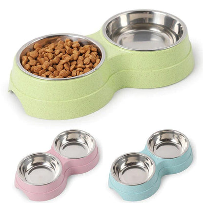 Stainless Steel Double Pet Feeder