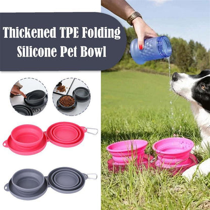 Double Collapsible Pet Feeding Bowls