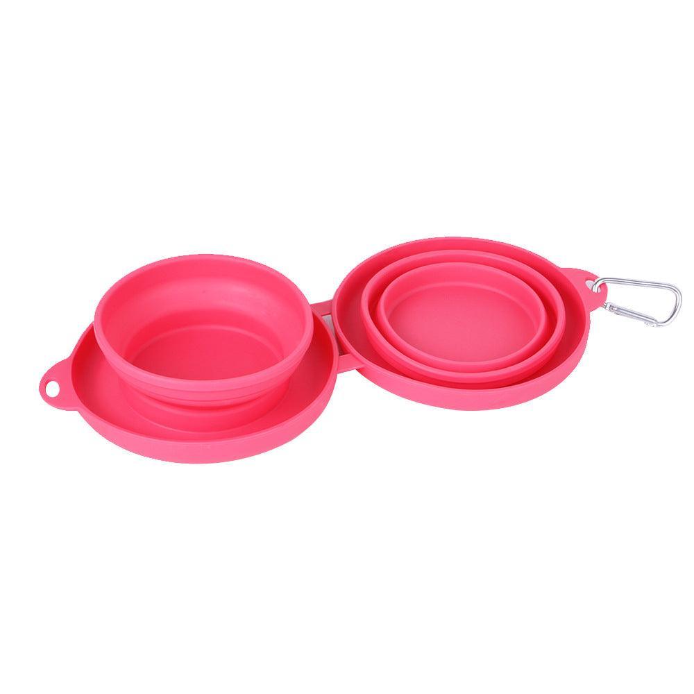 Double Collapsible Pet Feeding Bowls