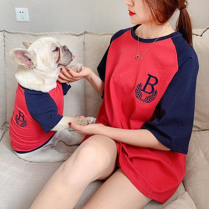 Matching Parent Child Stretch Dog Clothing Casual Outfit