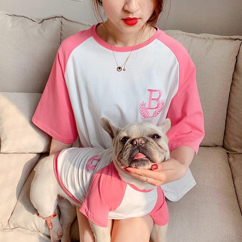 Matching Parent Child Stretch Dog Clothing Casual Outfit