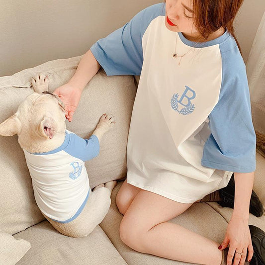 Matching Parent Child Stretch Dog Clothing Casual Outfit