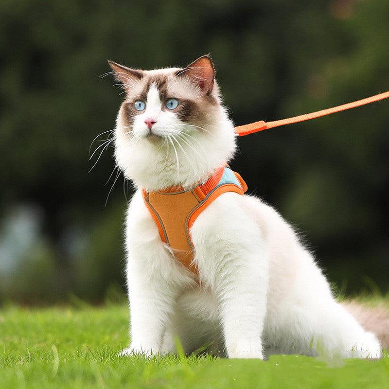 Escape Proof Reflective Cat Harness Leash Set