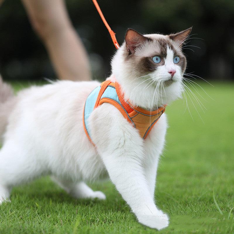 Escape Proof Reflective Cat Harness Leash Set
