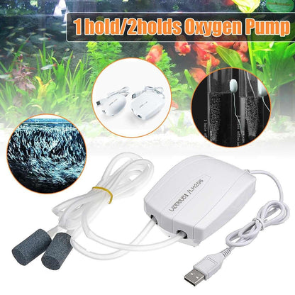 Mini Airpump Pro Quiet Aquarium Oxygen Aerator Fish Tank